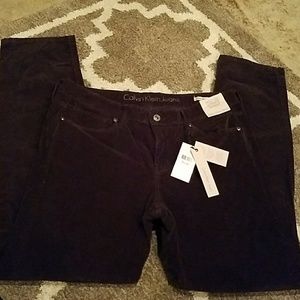 NWT Calvin Klein skinny corduroy jeans in Black